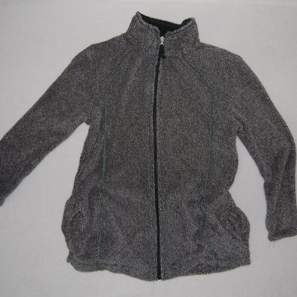 Stan Herman, Size SP, Terry Cloth, Zip Fleece Jacket, Teal Green - Picture 5 of 9